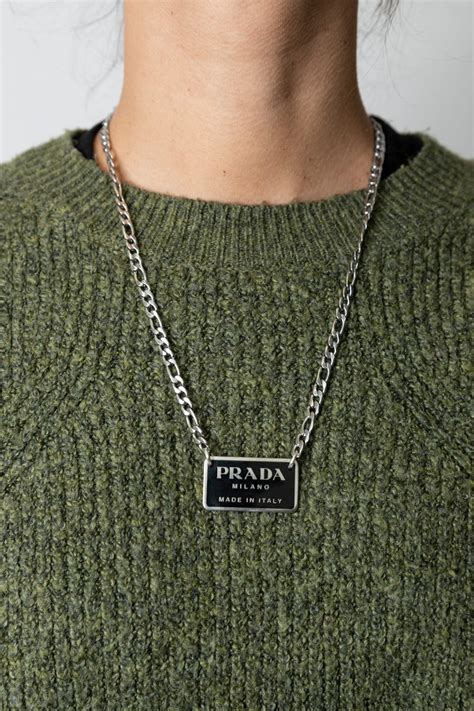 prada chain necklace|Prada reworked necklace.